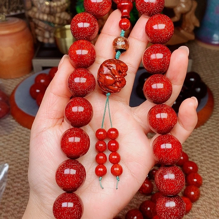 檀香紫檀（小叶紫檀）桃2.0红手持