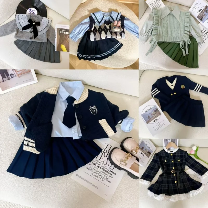 【4001-4039】2024女童洋气时尚洋气设计师款萌娃春秋装穿搭套装