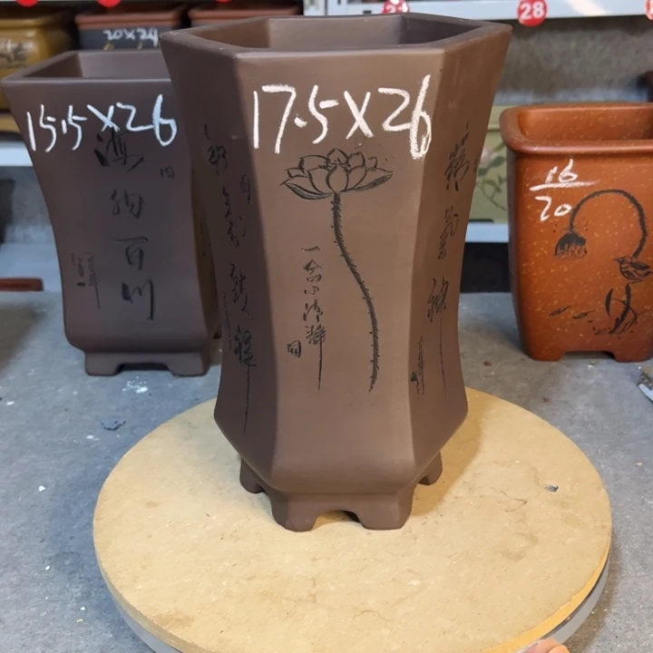 紫砂花盆紫砂花盆