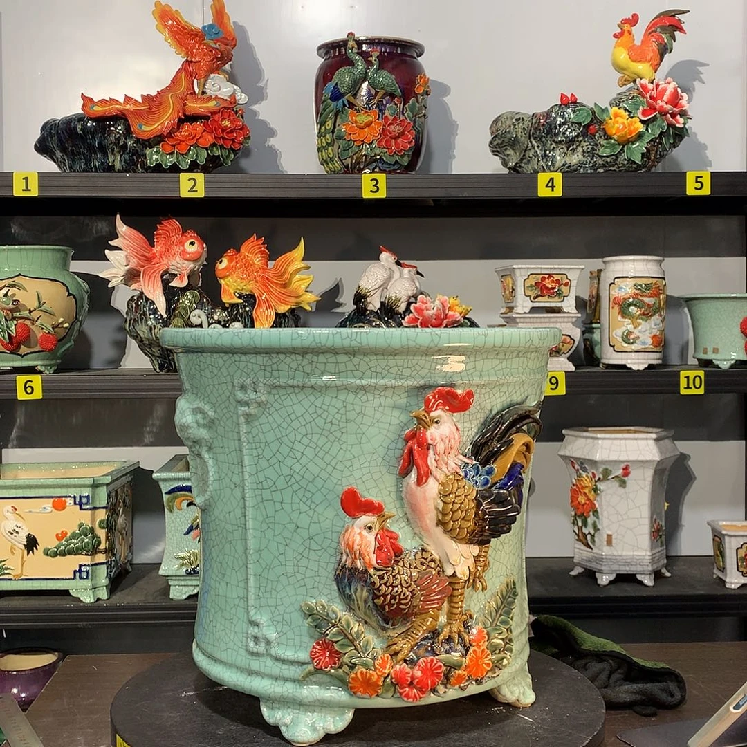 顾***君高温烧制石湾花盆