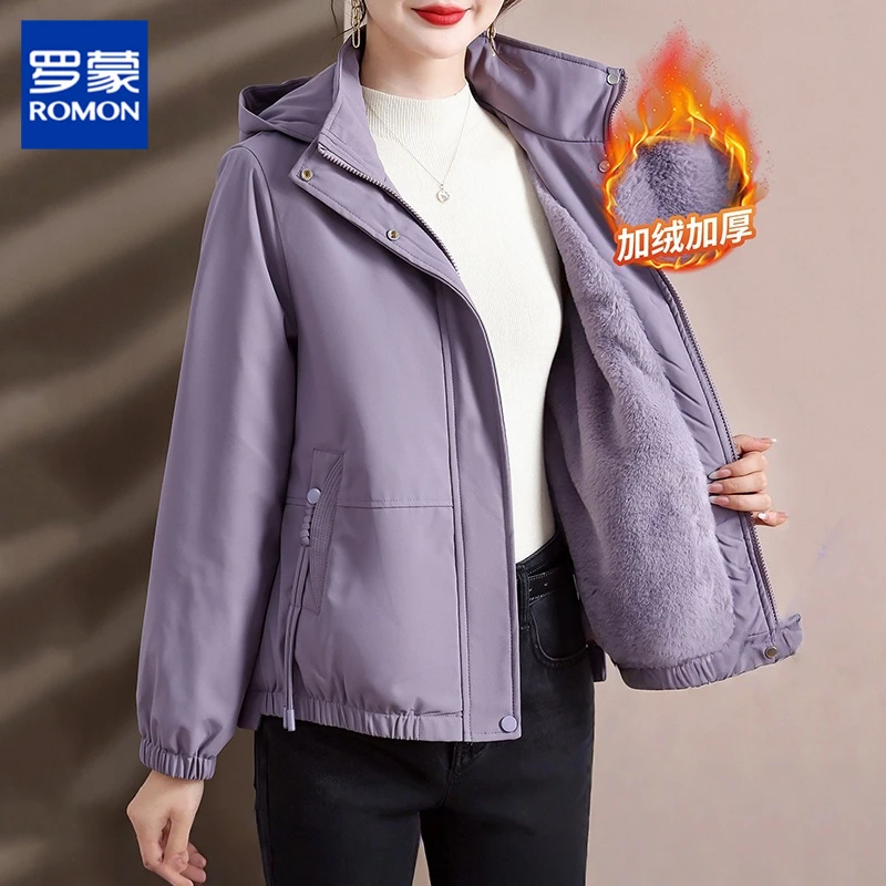 罗蒙妈妈冬装加绒外套新款保暖棉袄小个子短款防寒衣服中老年女装
