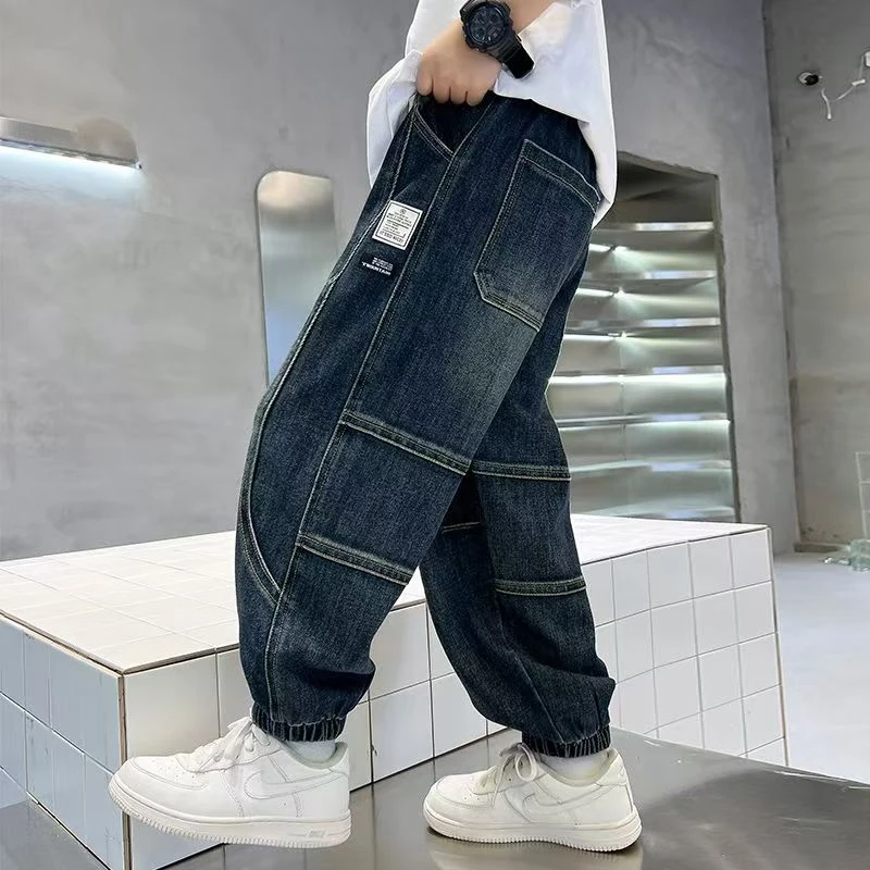F00311童装男童秋季2025新款牛仔裤休闲牛仔长裤男童时尚牛仔裤