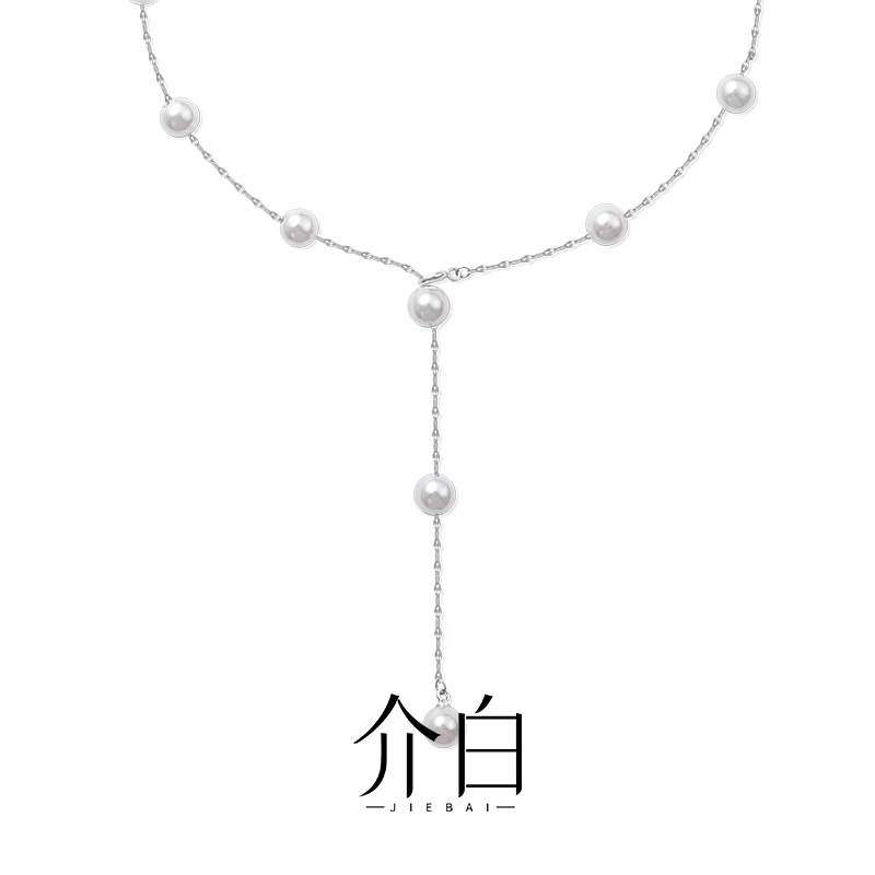 铜合金项链 项链气质白色轻奢时尚百搭小众坠链素款简约