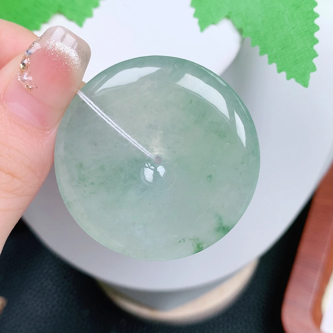 翡翠未镶嵌颈饰平安38.7-6