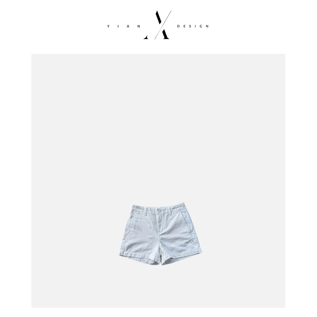 【 老刘推荐 】“纯净白牛”超柔水洗夏日百搭舒适收跨显瘦精致短裤