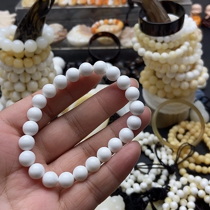 贝壳手串/手链贝雅轩工艺品展白通货0.8单圈