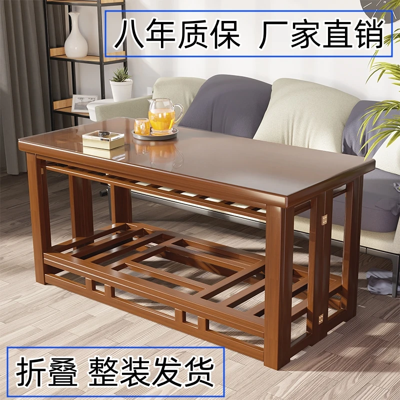 烤火桌子家用可折叠长方形取暖桌可收纳多功能烤火桌餐桌茶几炕桌