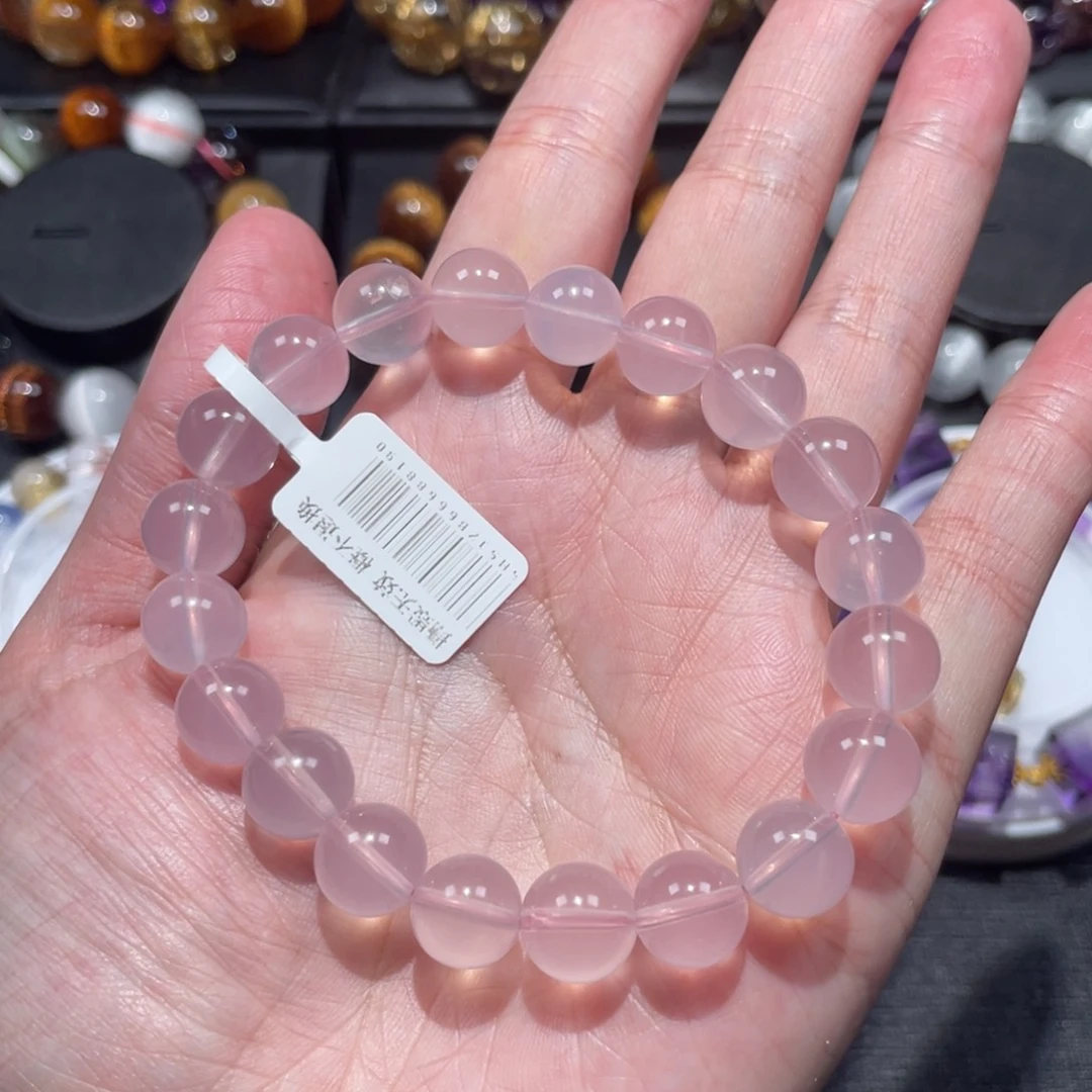 未镶嵌手链水晶粉水晶10.5mm