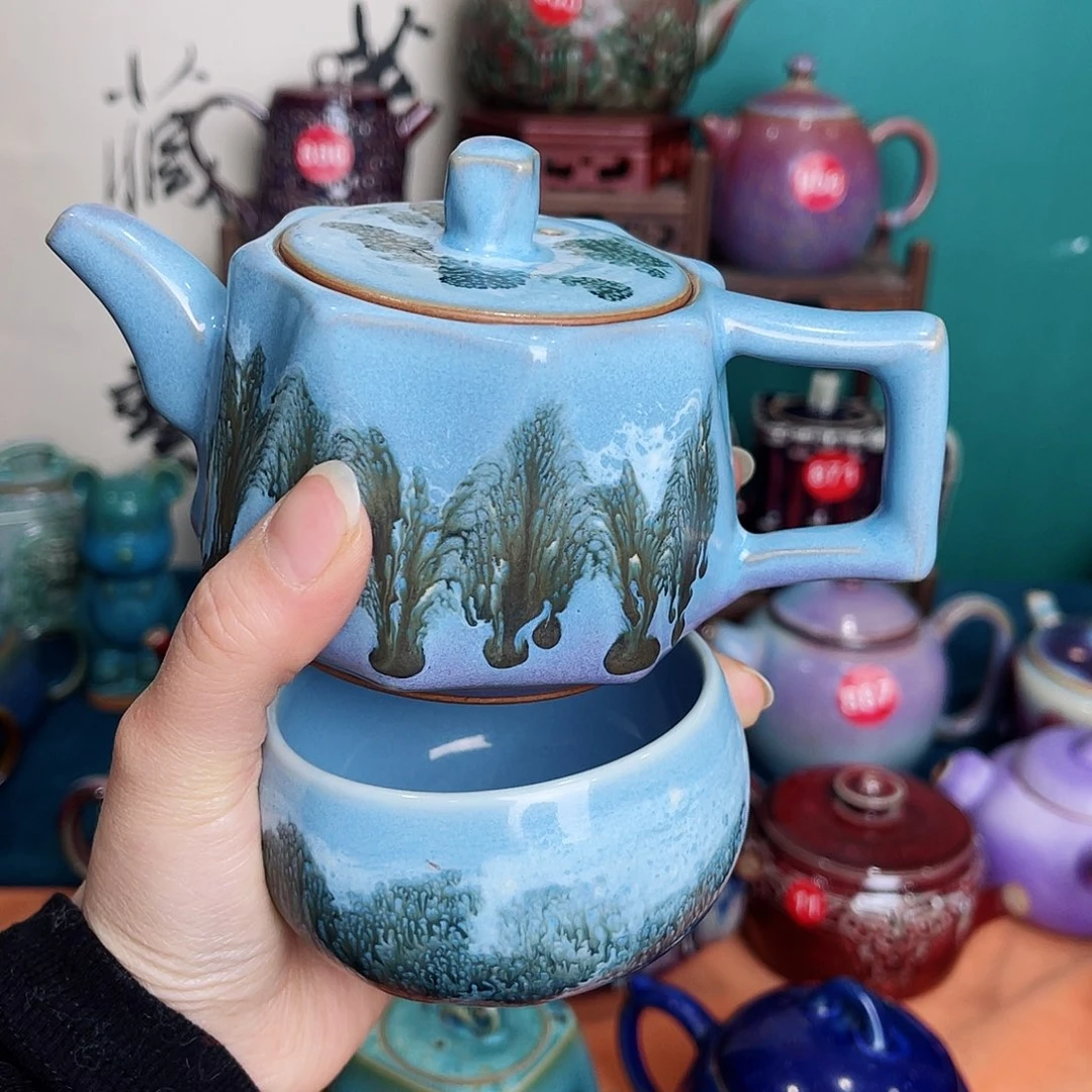 壶羽*钧瓷艺术作品壶