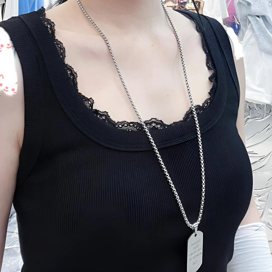 坠链情侣欧美风日韩10cm以下女欧美简约背心