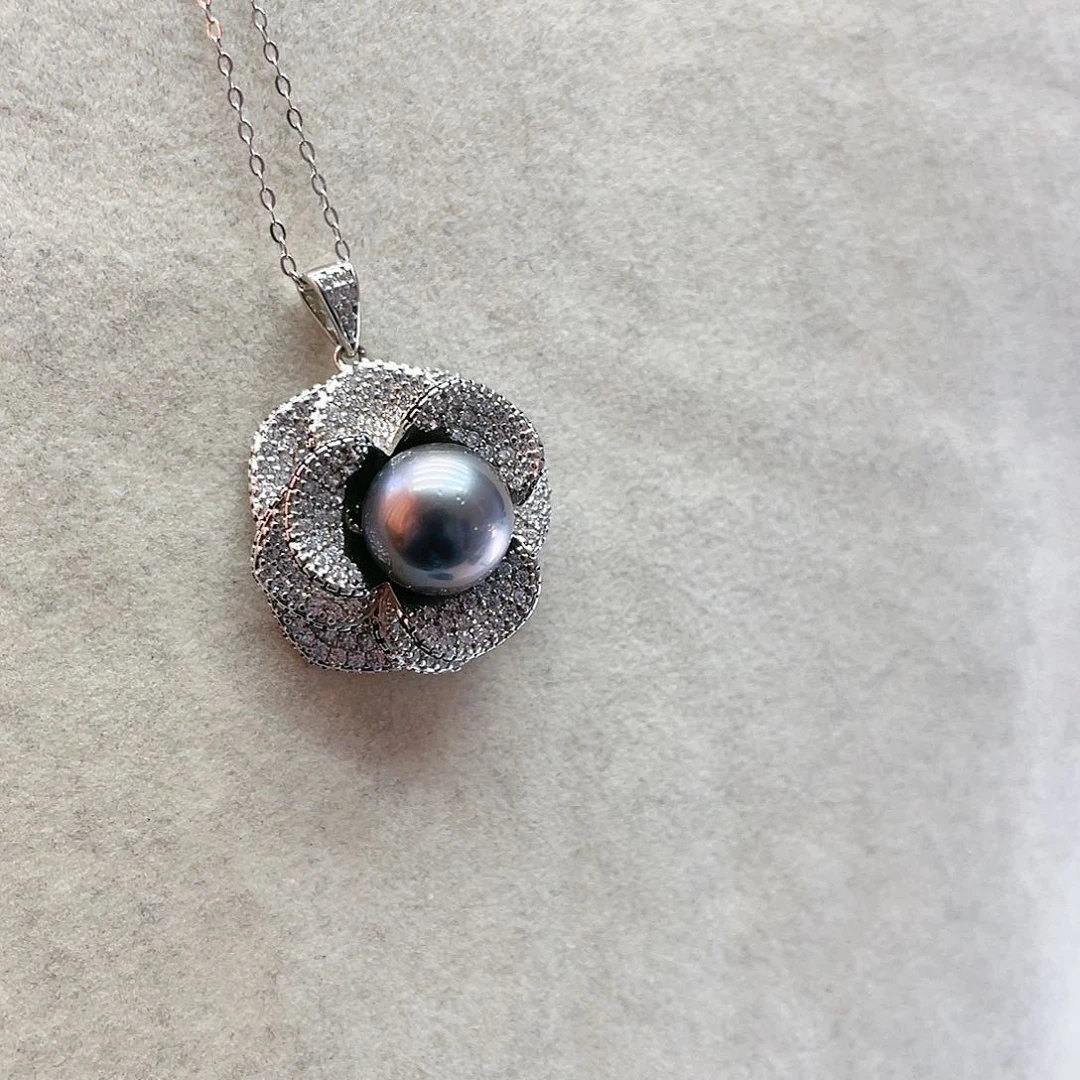 海水珍珠颈饰银S925镶嵌