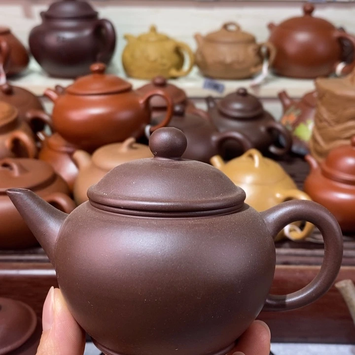 茶壶紫砂赤*微瑕处理一把