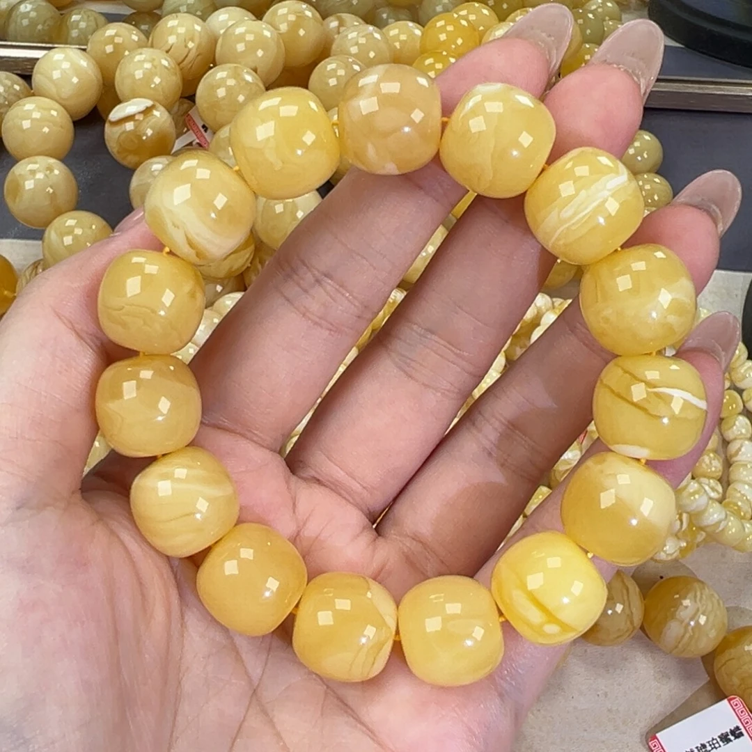 手链琥珀未镶嵌30.4高桩