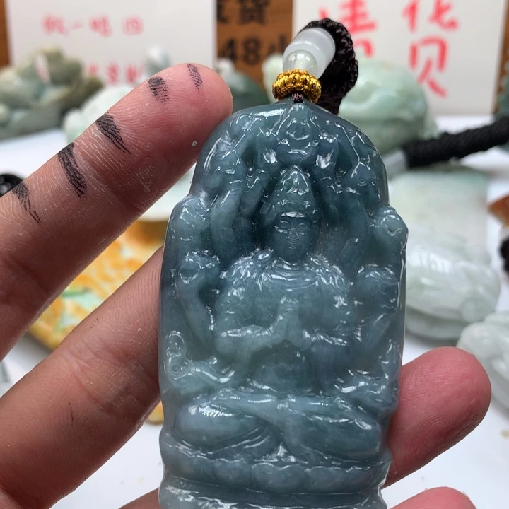 翡翠未镶嵌颈饰保真天然a货翡翠