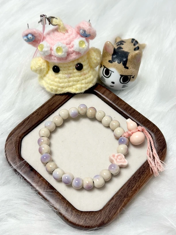 合成金属陶瓷手链 陶瓷手链可爱手工