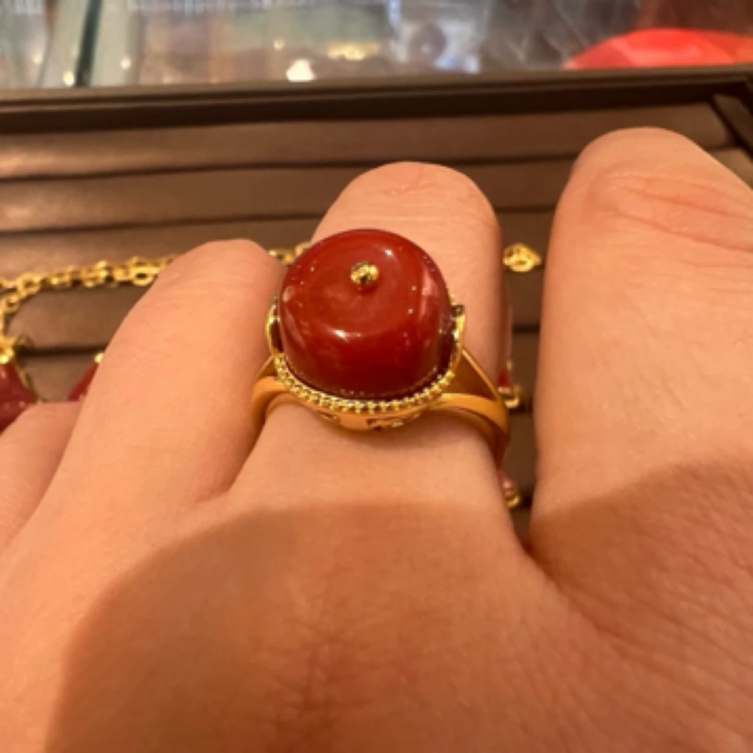 非金属珐琅戒指 111号时尚款红色戒指