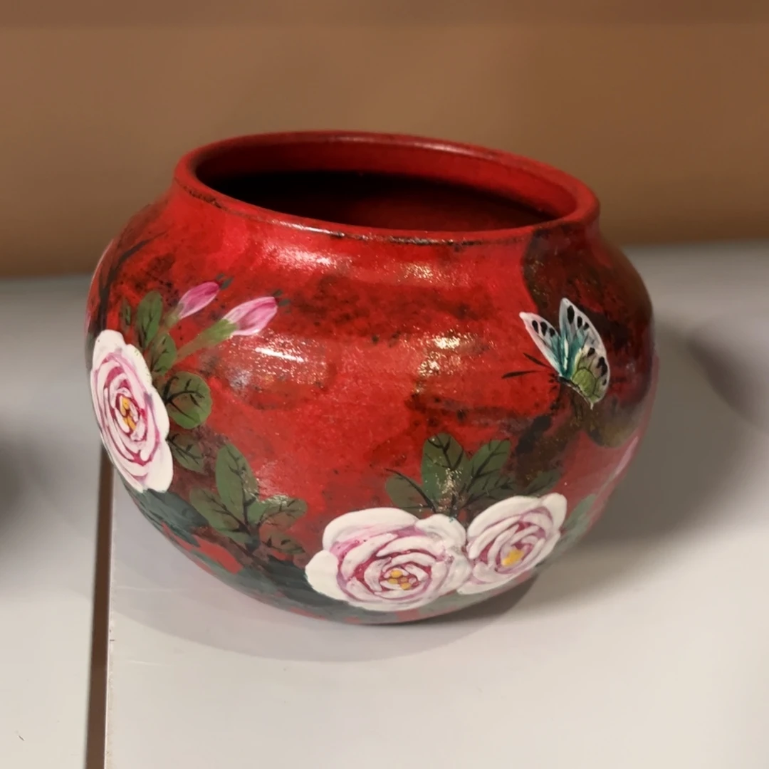 杯柴烧手工手绘陶瓷