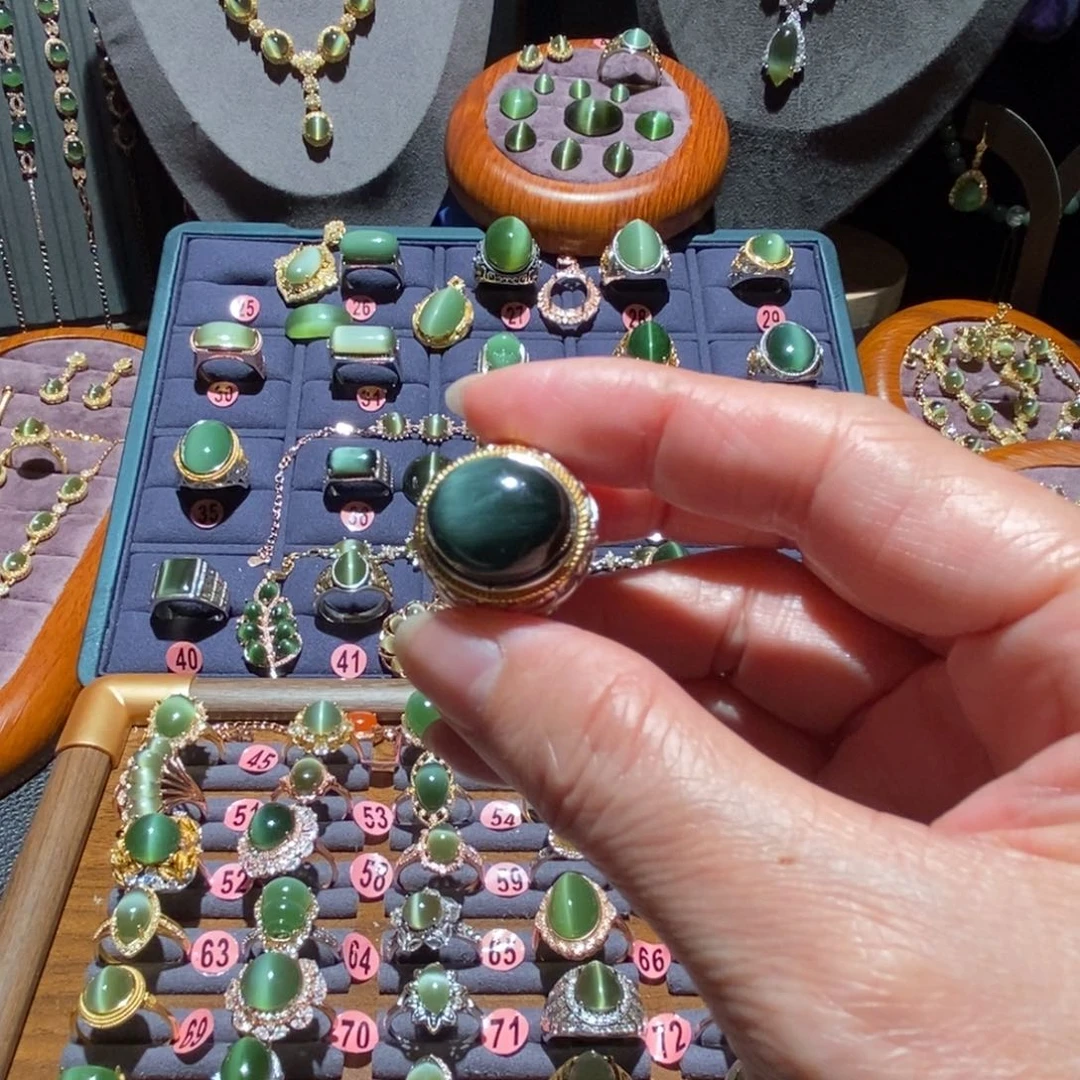 和田玉戒指银S925镶嵌