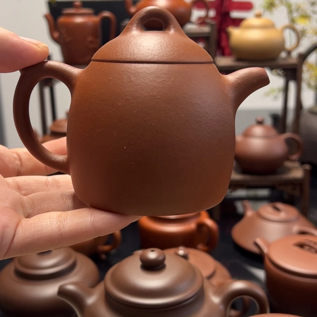 紫砂茶壶精工半手降坡泥秦权壶220cc