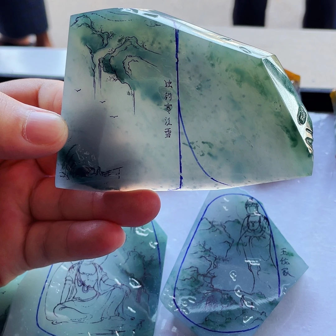 定制翡翠未镶嵌材料