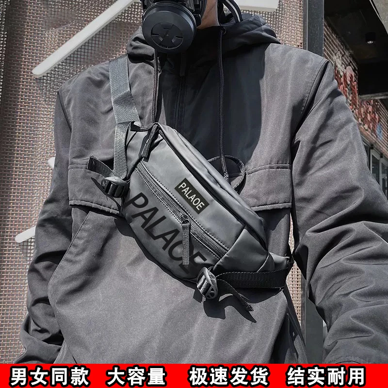 斜挎包男款潮牌胸包运动单肩包女手机男生小挎包男士背包腰包尼龙