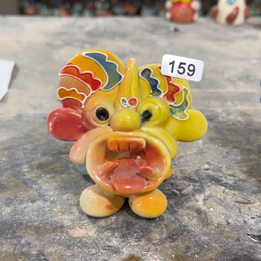 摆件纯手工抽象陶瓷摆件微瑕159