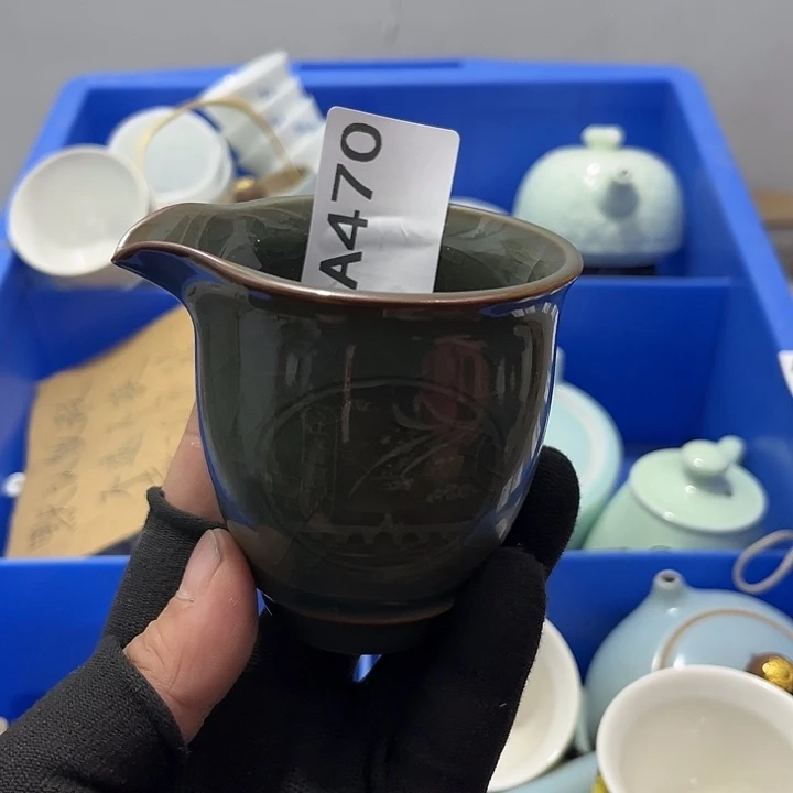 微***～瓷片茶摆件微瑕介意勿拍