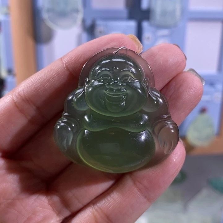 零***度岫玉未镶嵌颈饰吊坠