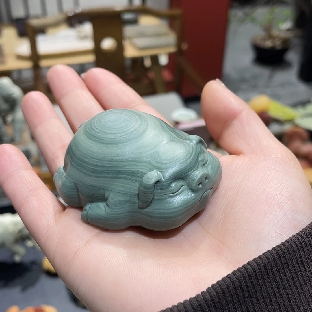 小猪精品松花石手工