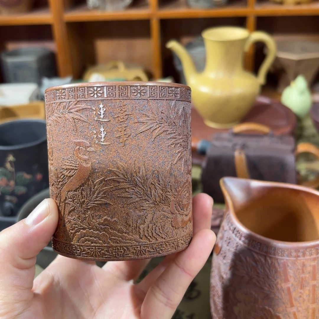 紫砂茶杯宜兴紫砂原矿茶器