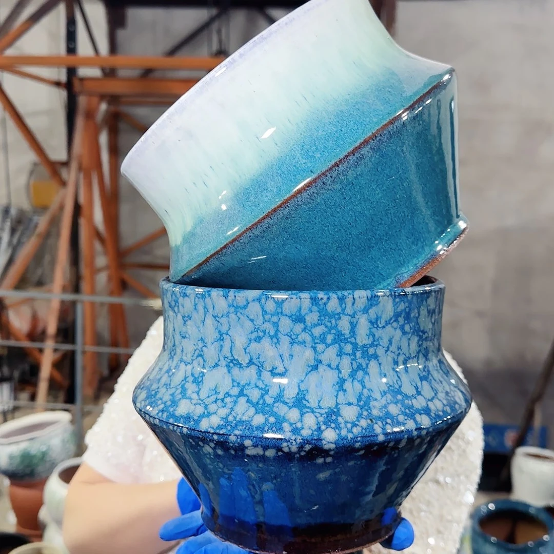 紫砂花盆高17口18