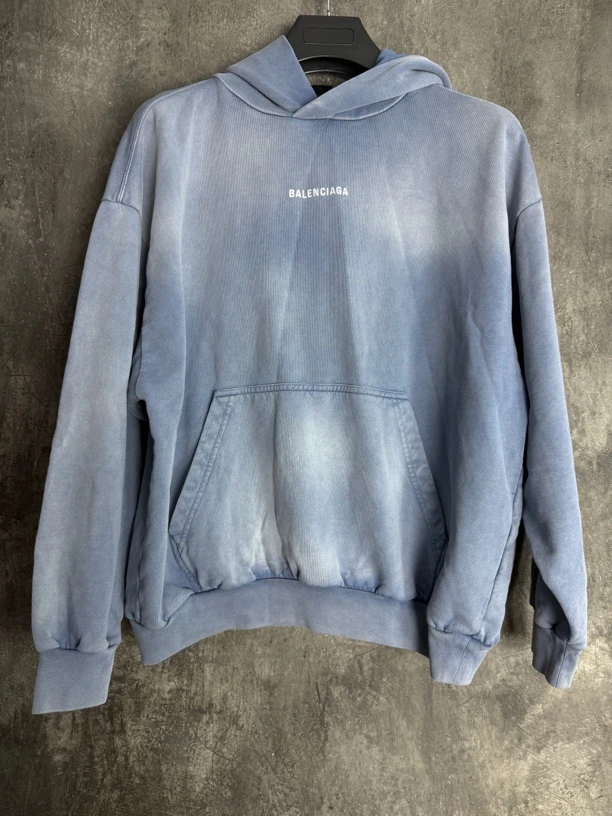全新未使用 Balenciaga/巴黎世家 前后经典字母刺绣帽衫