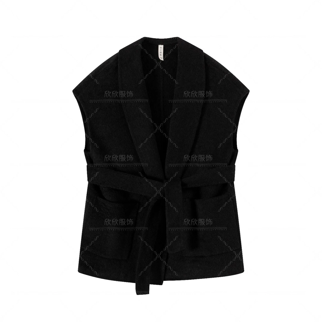 ［欣欣服饰］春秋季修身版毛呢马甲