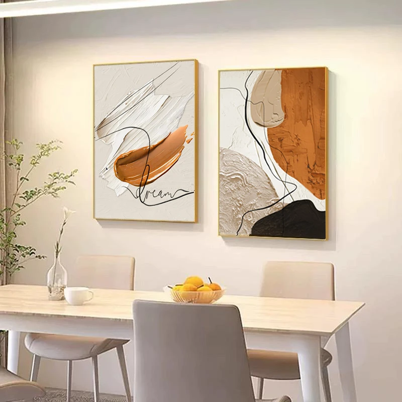 餐厅挂画高级客厅抽象装饰画卧室床头画艺术酒店双联2026新款壁画