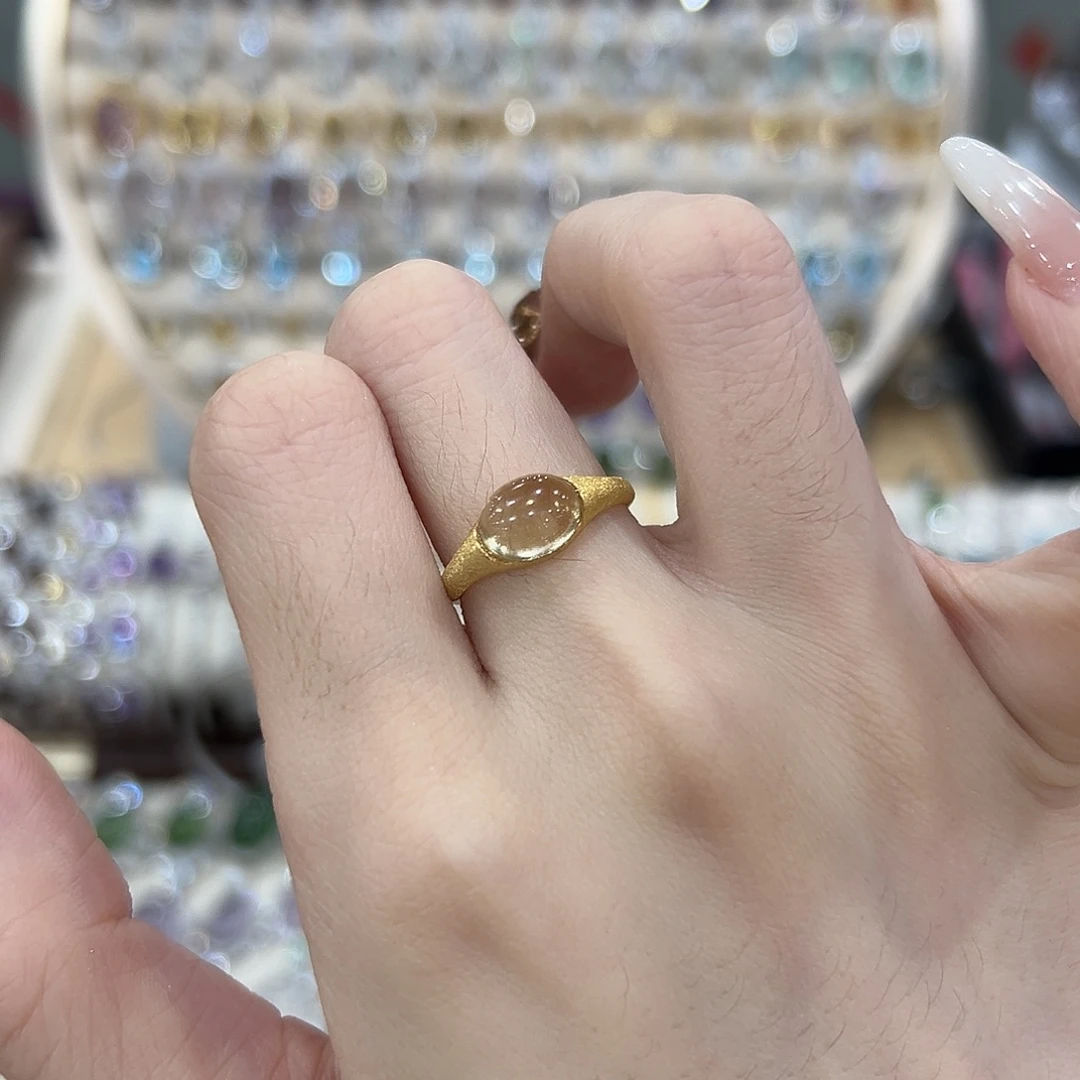 银S925镶嵌戒指黄晶