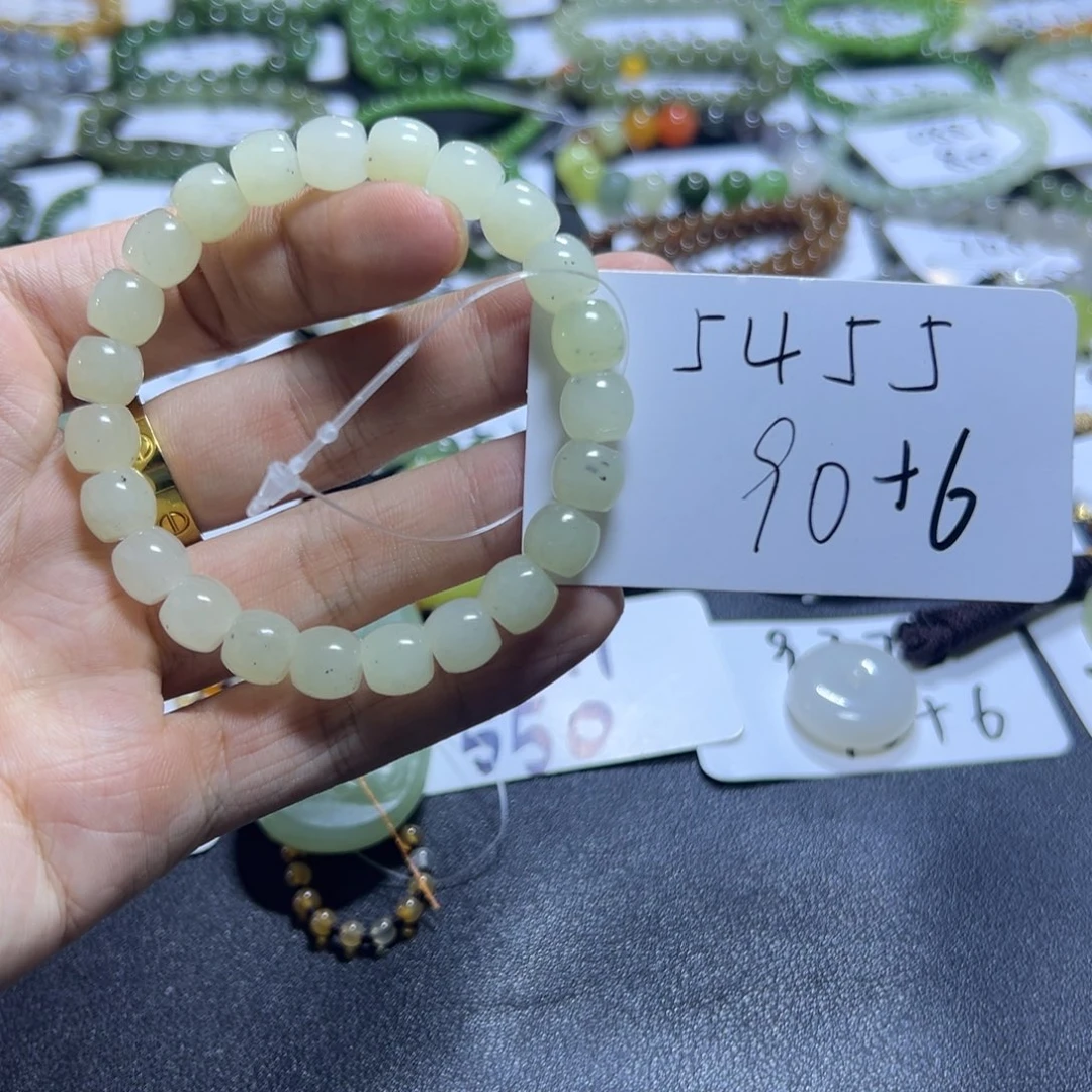 和田玉未镶嵌手串5455