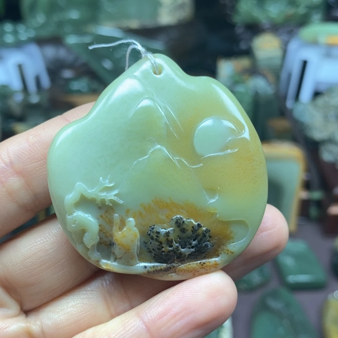 老***药透闪石质玉未镶嵌把件