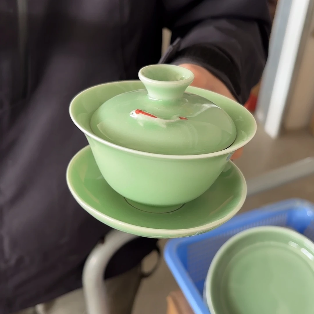 龙泉云间青瓷小米茶器