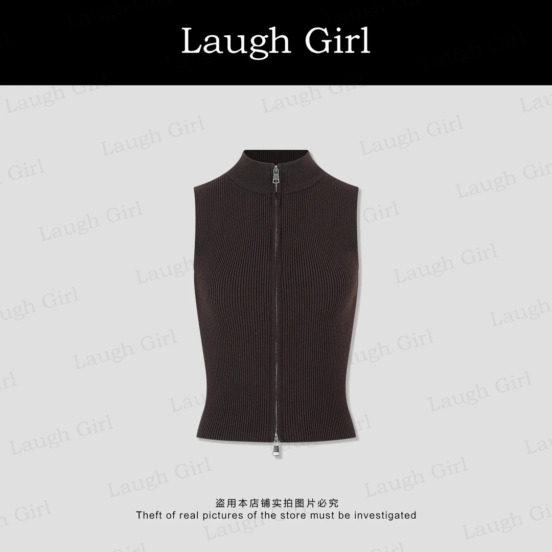 楚楚君 Laugh girl秀场同款【博主挚爱】气质无袖针织衫XL53506J