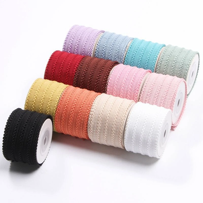 镂空编织竖纹麻花勾边织带 DIY蝴蝶结发饰花束烘焙蛋糕包装带-3码