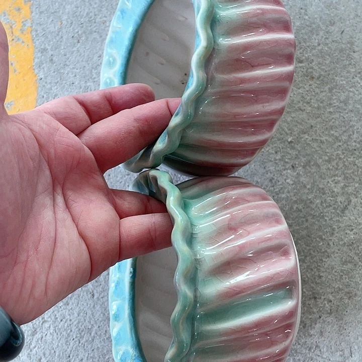 瑕疵10*6，9.99包邮发半手工花盆浮力