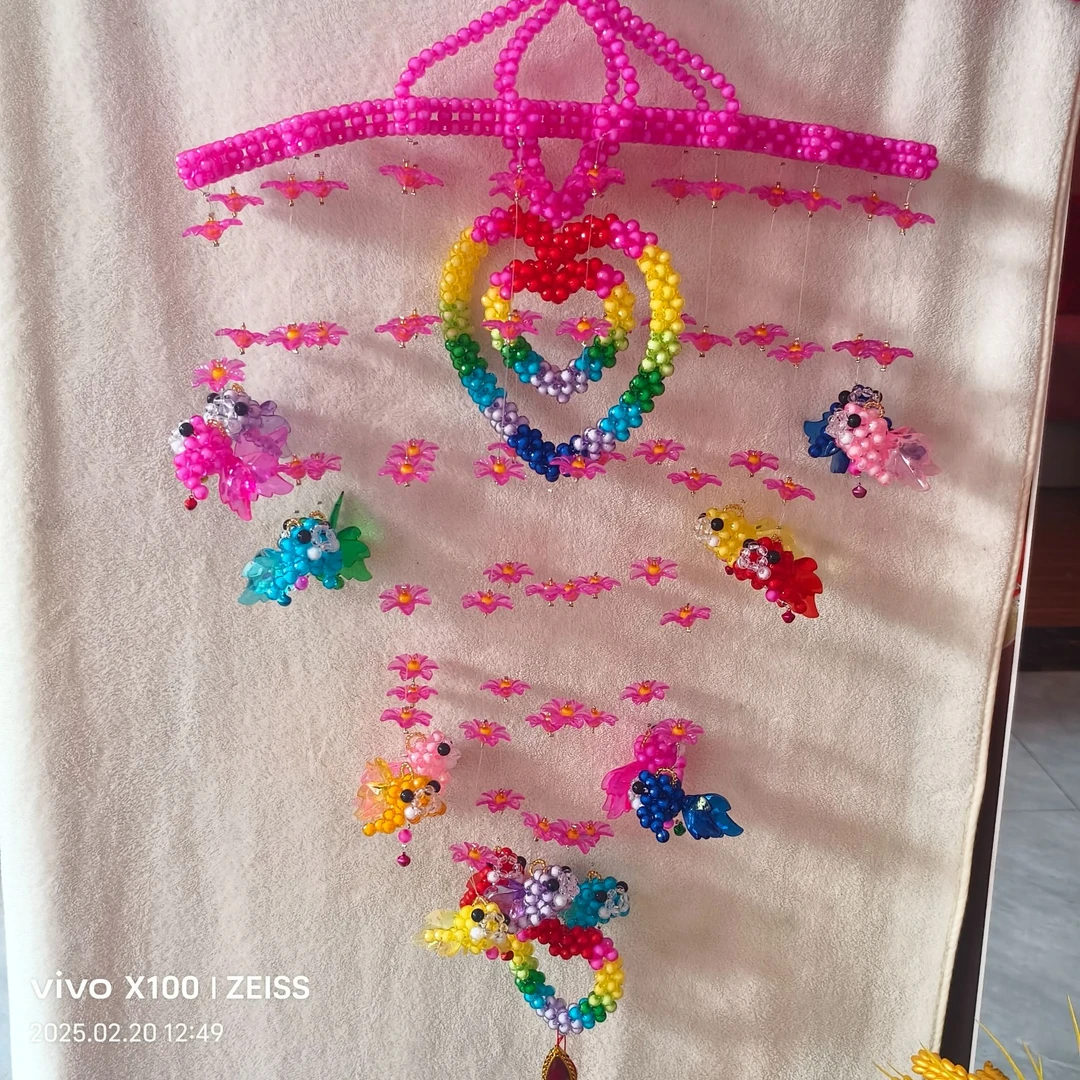 手工串珠七彩风铃