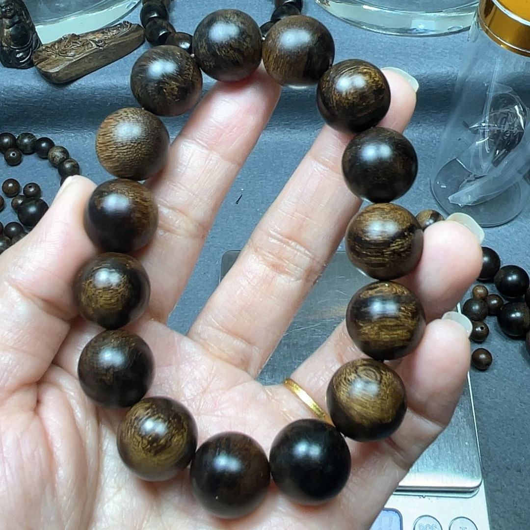 沉香手串d****r白棋瘤疤1.5