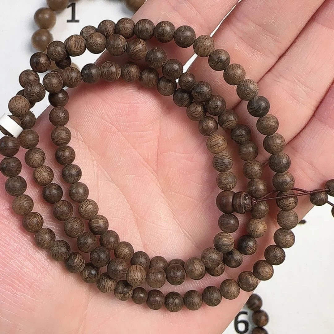 沉香手串05黑土熟达拉干沉水沉香手串