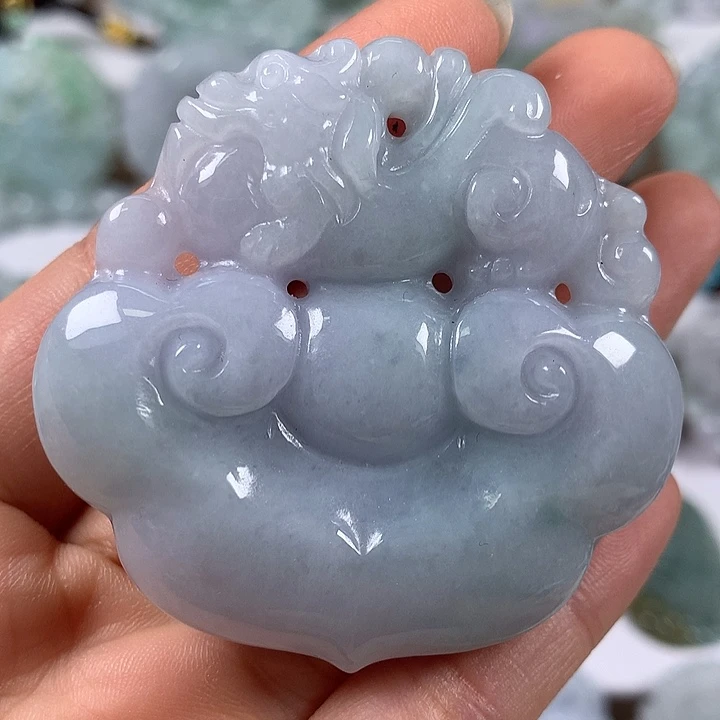 颈饰未镶嵌翡翠如意麒麟面面工艺福利