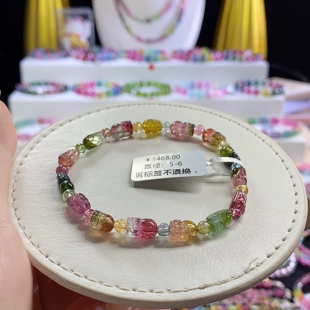 未镶嵌手链碧玺西瓜貔貅