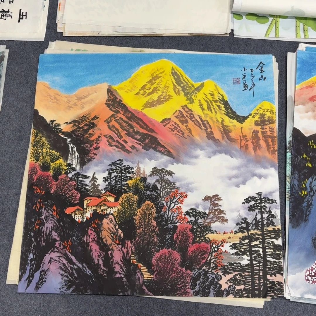 国画68×68手绘画画画