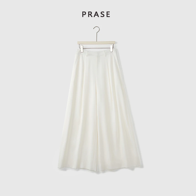 PRASE·噜【风琴裤】100天丝微胖轻奢设计款夏女时尚休闲裤PR504B76