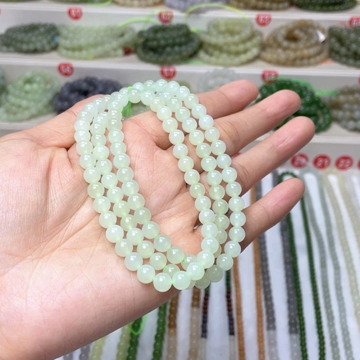 和田玉颈饰未镶嵌豆*6mm