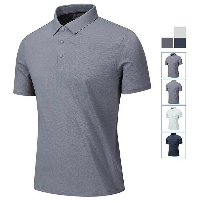 户外速干防晒POLO衫轻薄透气大码宽松短袖T恤吸湿防紫外线男t潮流